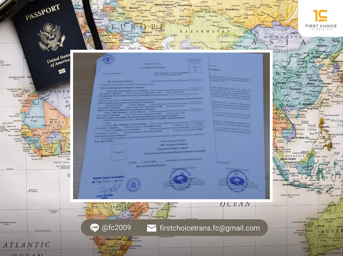 รับรองกงสุล เพื่อใช้ในประเทศไทย