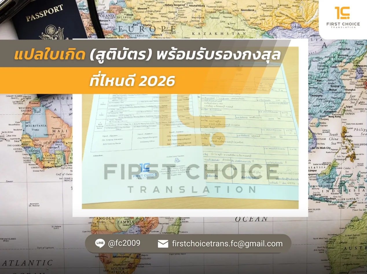 แปลใบเกิด (สูติบัตร) พร้อมรับรองกงสุล ที่ไหนดี 2026