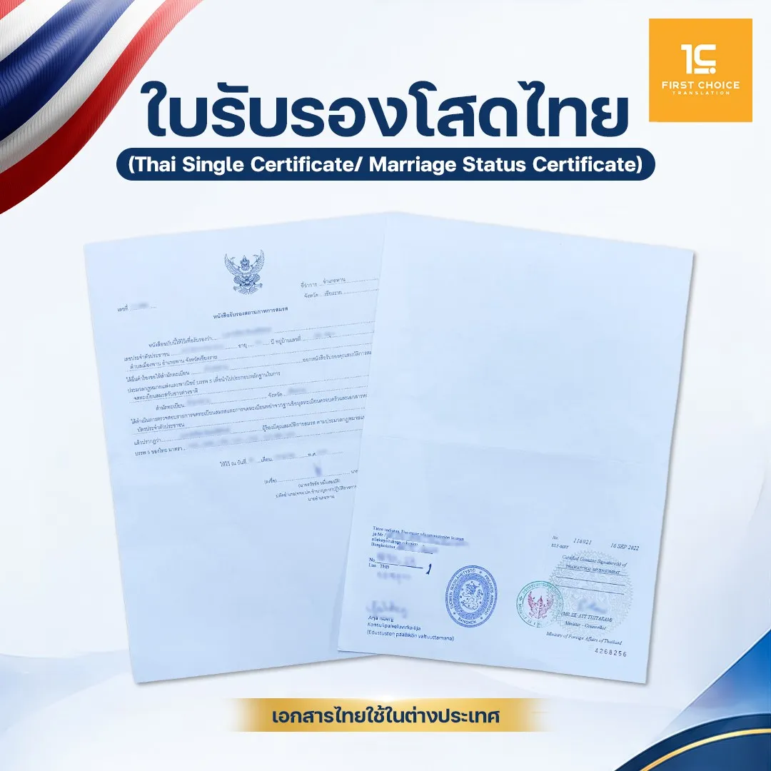 ตัวอย่างใบรับรองโสดไทย (6) 6 ตัวอย่างใบรับรองโสดไทย (6) 6